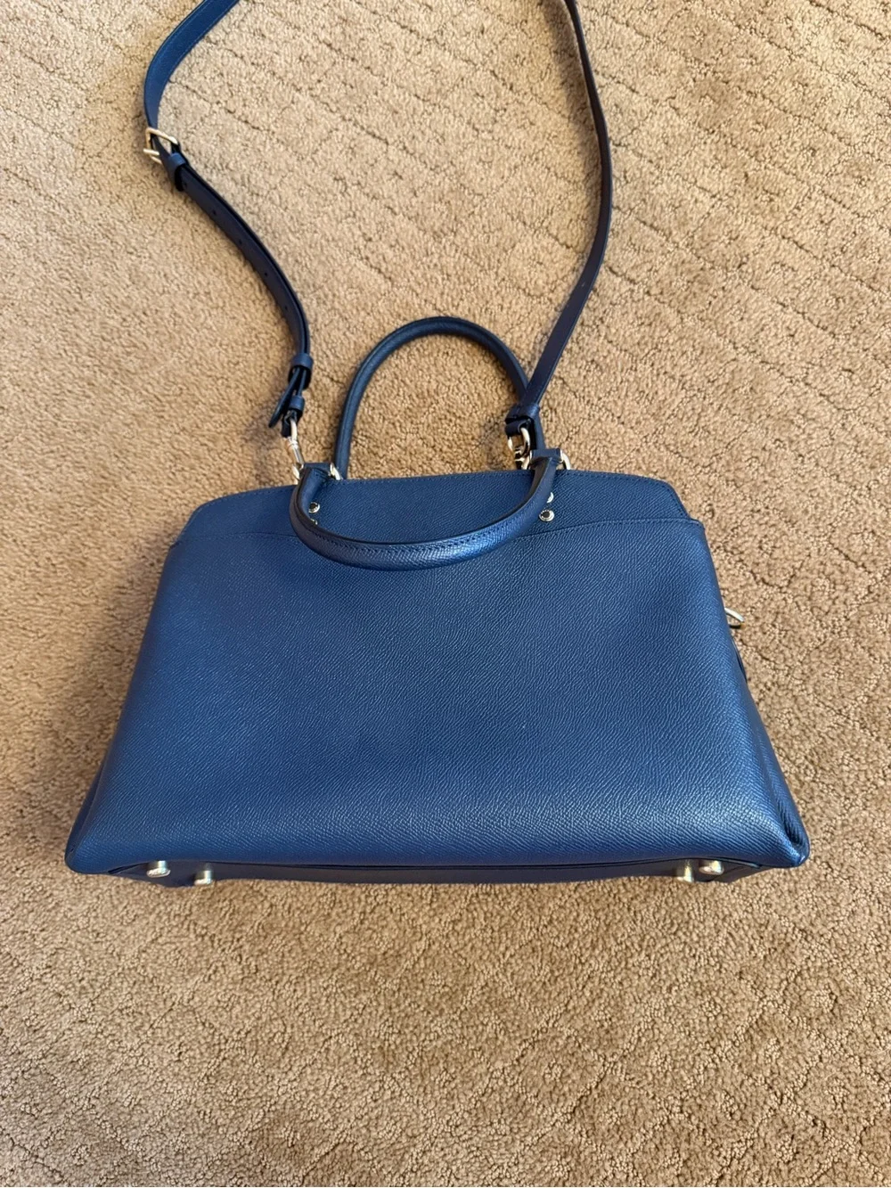 Coach Mini Satchel Crossbody Black Pebbled Leather Gold Hardware